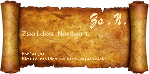 Zsoldos Norbert névjegykártya