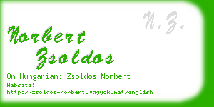 norbert zsoldos business card